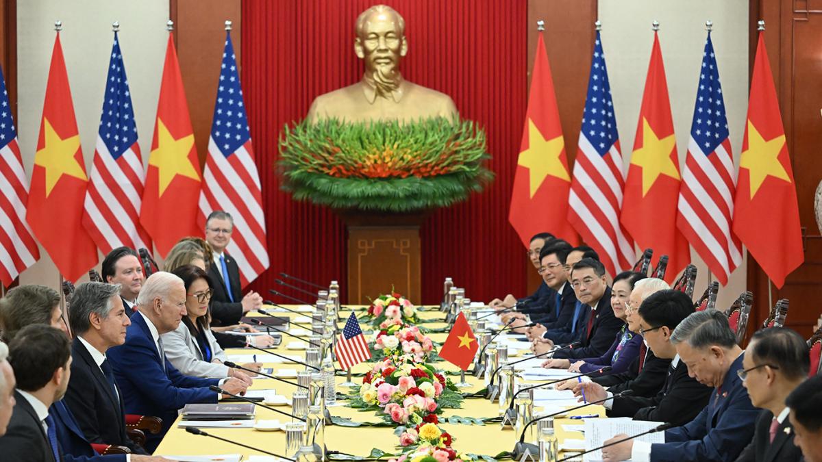 El presidente norteamericano se reunir con el lder del partido comunista Nguyen Phu Trong Foto AFP