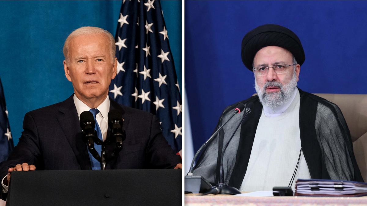 Joe Biden y Ebrahim Raisi el presidente iran