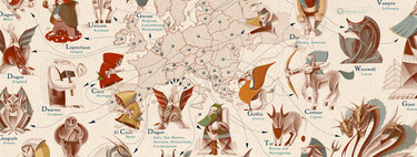 La criatura mitológica más famosa de cada país del mundo, en un precioso mapa 