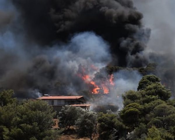 Incendio en la región de Keratea, cerca de Atenas, el pasado 30 de junio.